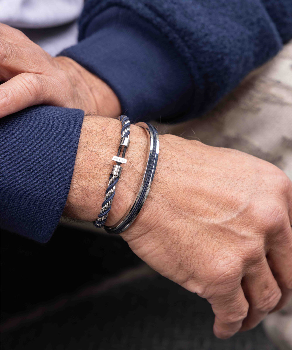 Catena Twisted Navy | Silver