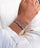 925 Sterling Silver Brontide Lapis Lazuli 4 mm & Curb Chain Set