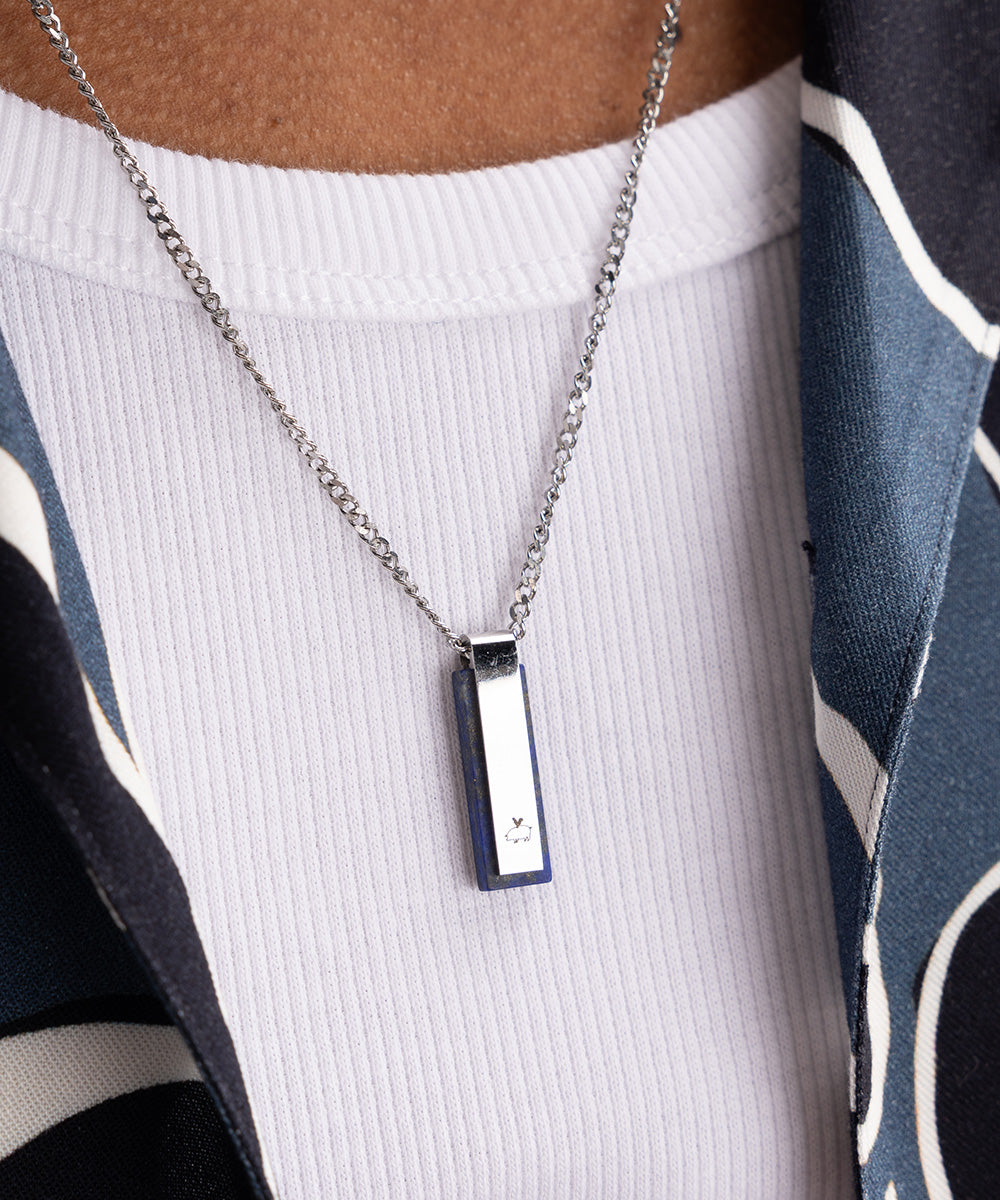 Monolith Necklace Lapis-Lazuli | Silver