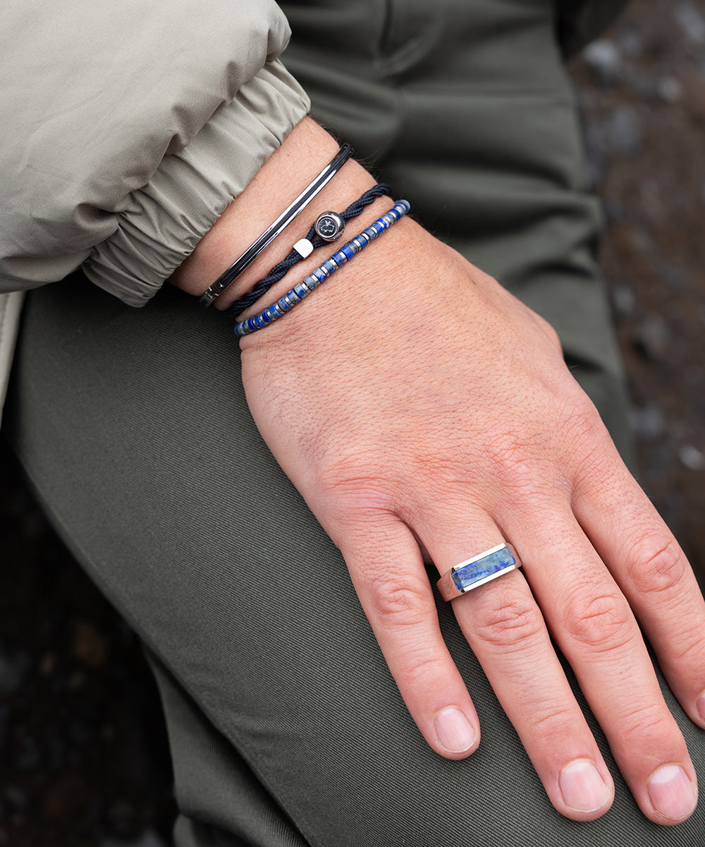 Signet Ring 7mm Lapis Lazuli | Silver