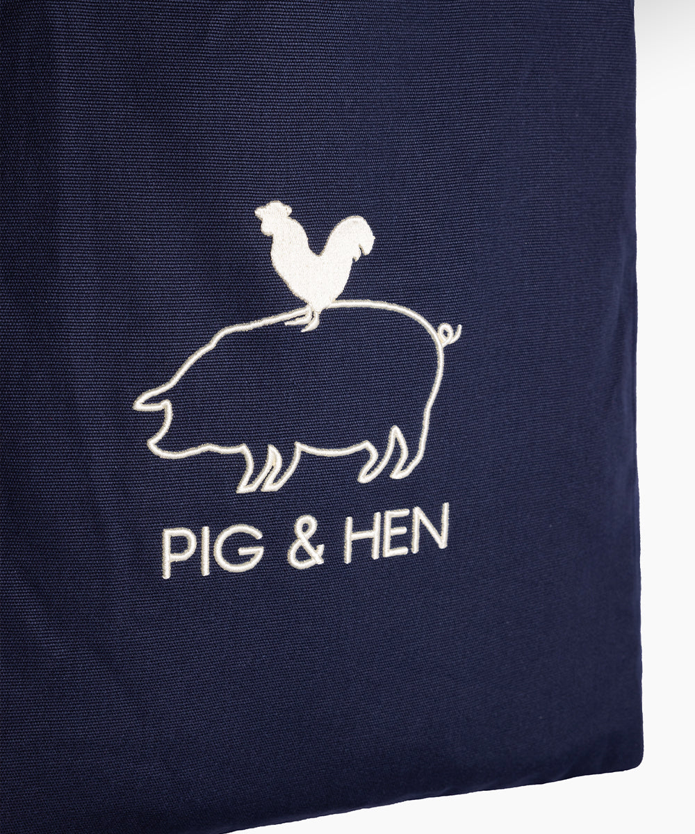 Pig & Hen Tote Bag Navy