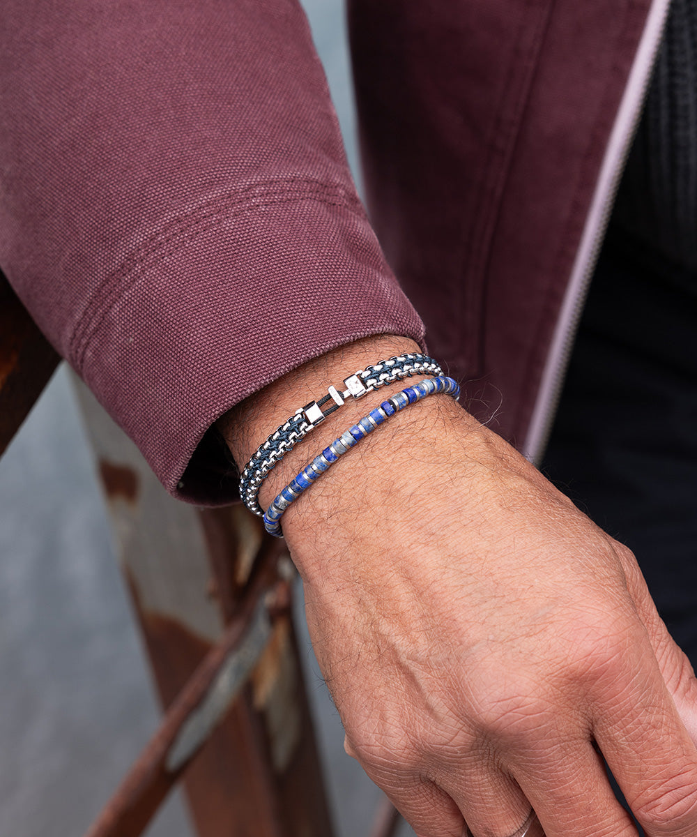 Catena Venetian 7mm Navy | Silver
