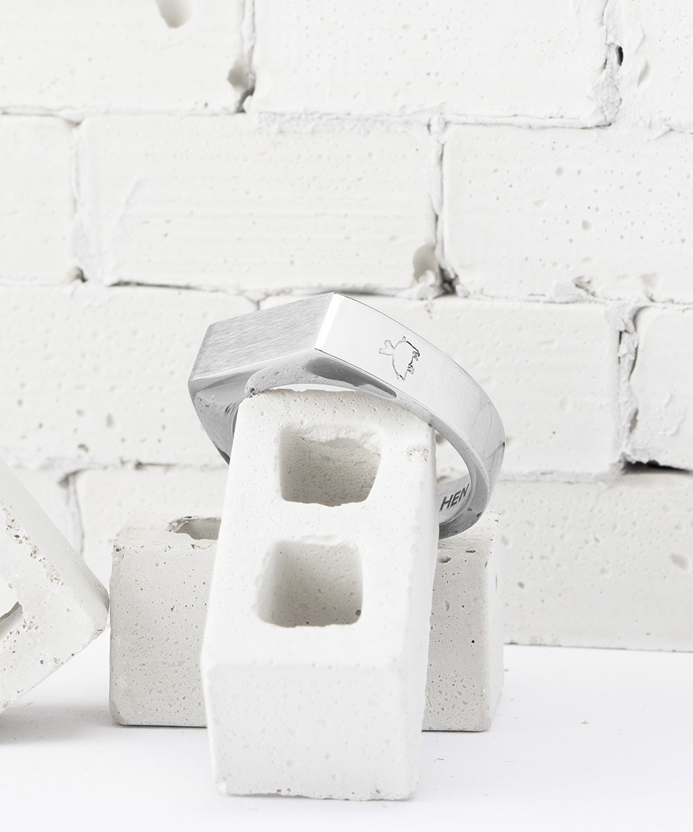 Signet Ring 6mm Slim Silver | Silver
